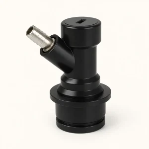 Ball-lock liquid disconnect for homebrew keg systems