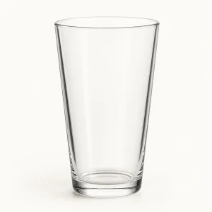 Clear 285 millilitre beer glass
